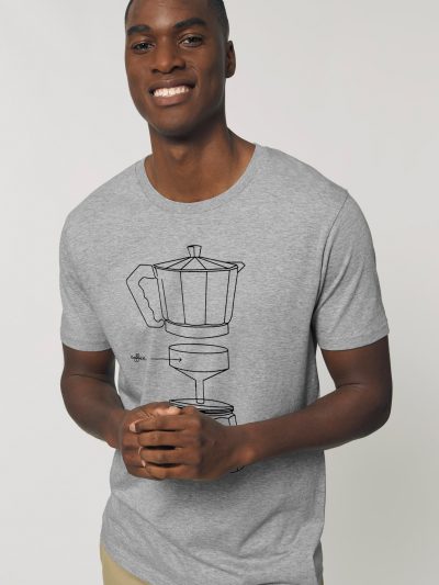 COFFEE LOVER organic unisex t-shirt (heather grey)