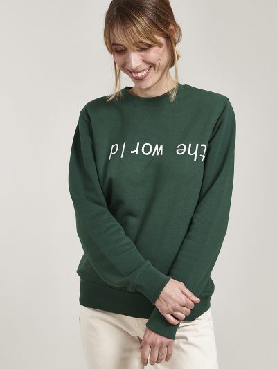 THE WORLD organic unisex sweatshirt (forrest green)