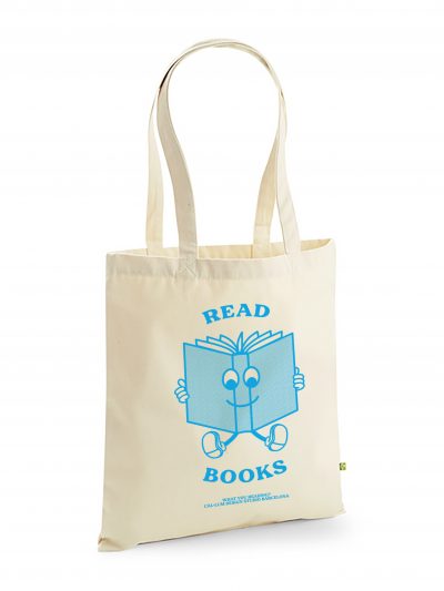 READ BOOKS organic tote bag